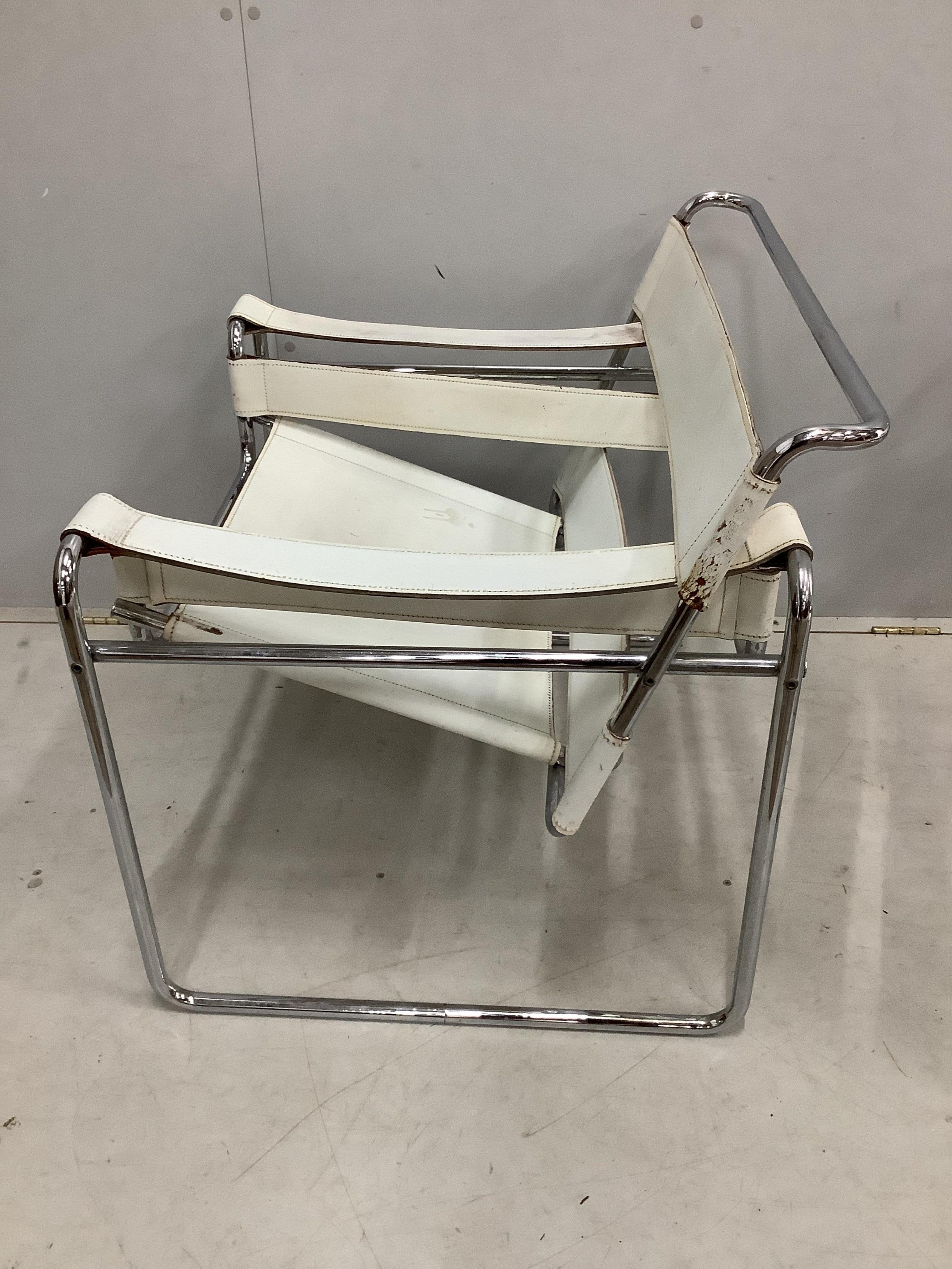 A pair of Wassily chairs by Gavina, width 78cm, depth 70cm, height 72cm